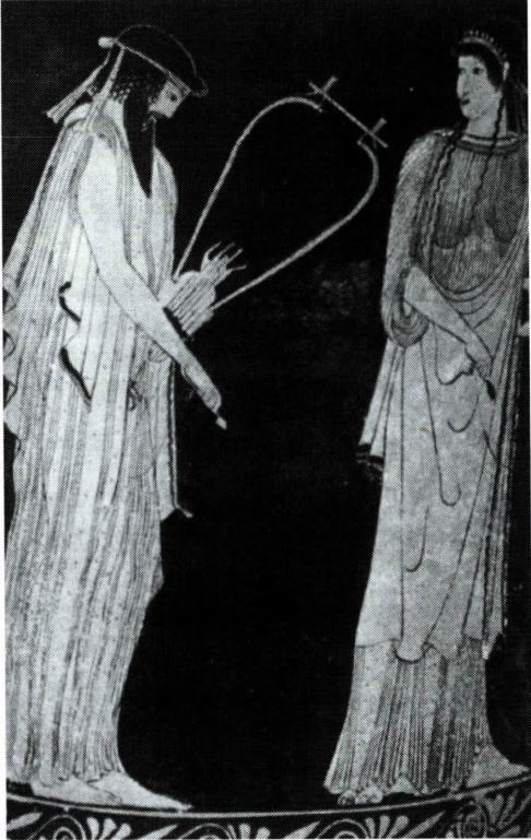 그리스 초기 서정 시인을 묘사한 그림.