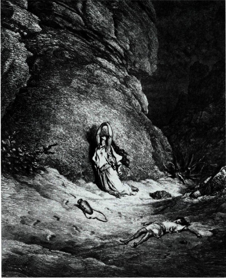 하느님은 광야에서 하갈과 이스마엘을 버리지 않았다(구스타브 도레 작)