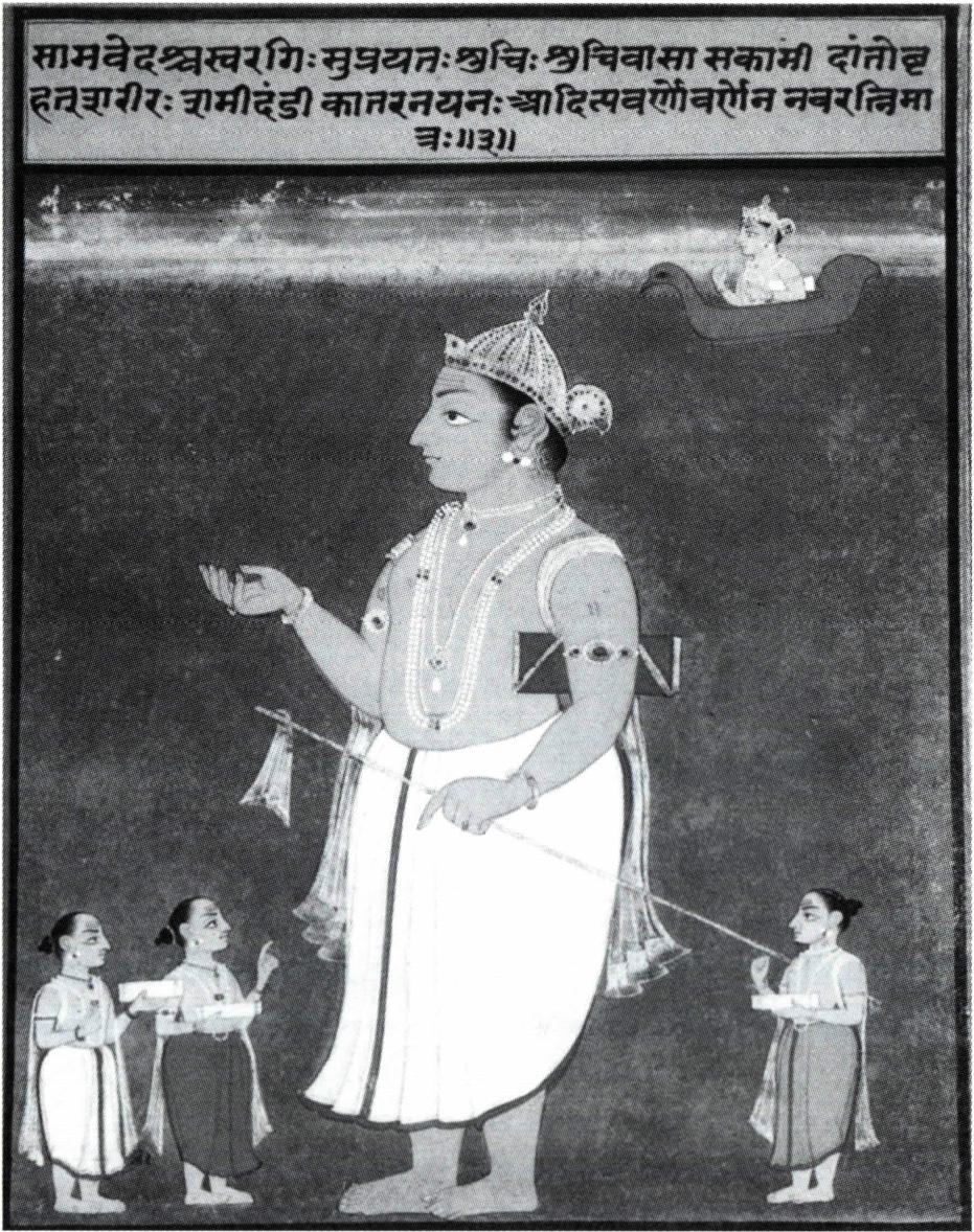 베다의 내용을 형상화한 그림. 베다 시대의 종교는 다신교와 일신교와 구분되는 특징을 지녔다.