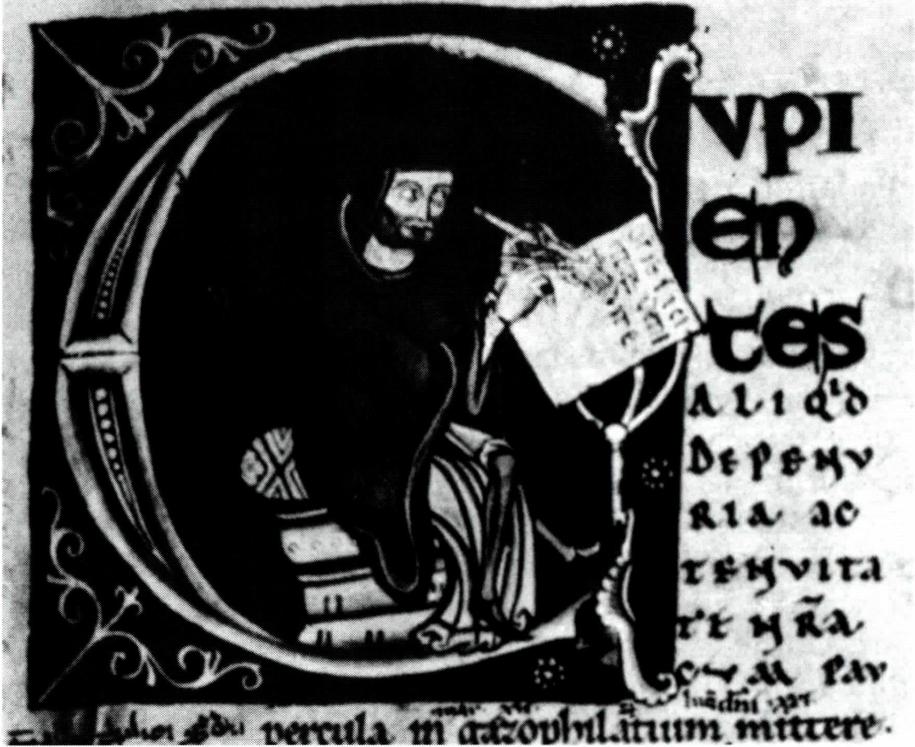 《명제집》을 집필하는 베드로 롬바르두스.