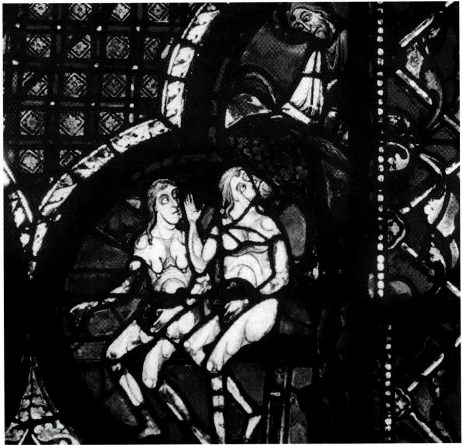 원죄를 지은 후 숨어 있는 아담과 하와.