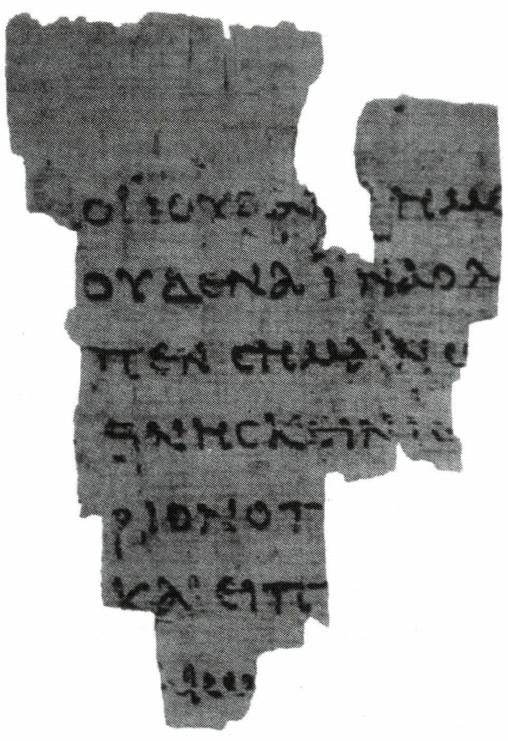 125~150년경의 그리스어 역본(왼쪽)과 이집트 사하디 방언으로 된 콥트어 역본, 그리고 4세기 그리스어 역본 중 요한 복음서 부분.