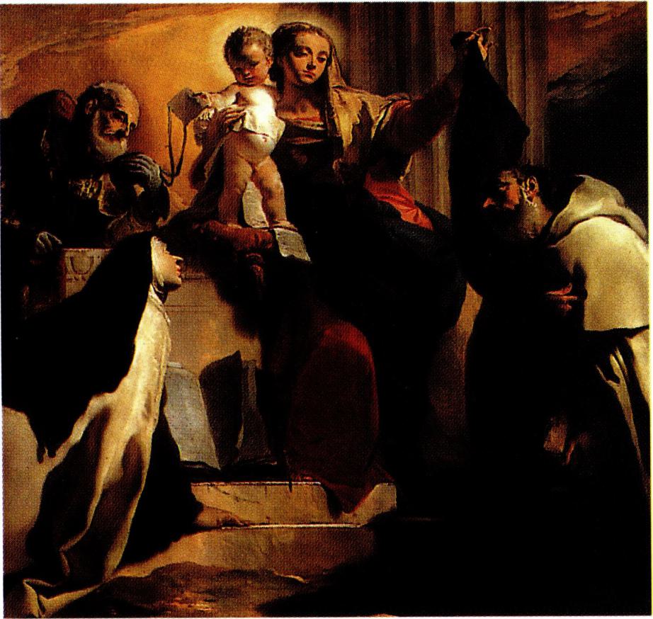 가르멜 산의 계시를 받는 성 시몬 스톡.