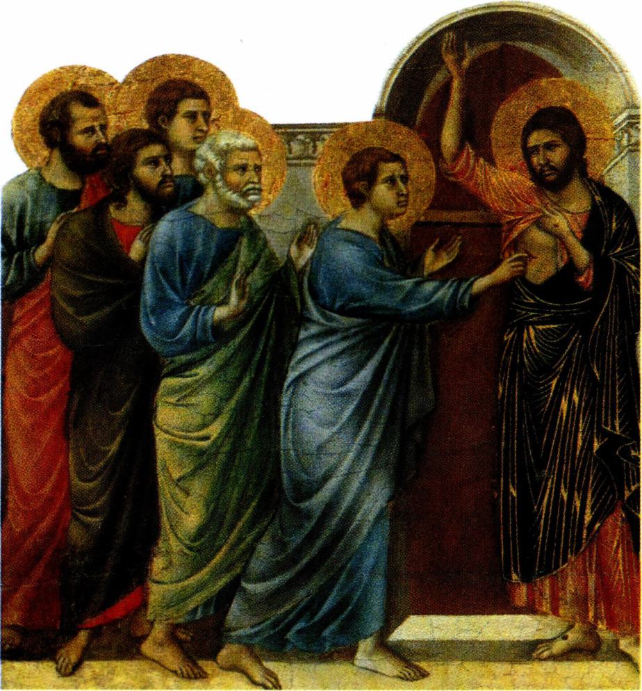 부활한 예수의 오상을 확인하고 싶어했던 사도 토마스.