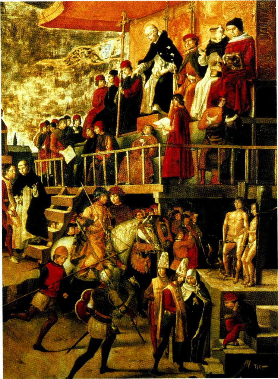 이단 심문을 하는 성 도미니코.