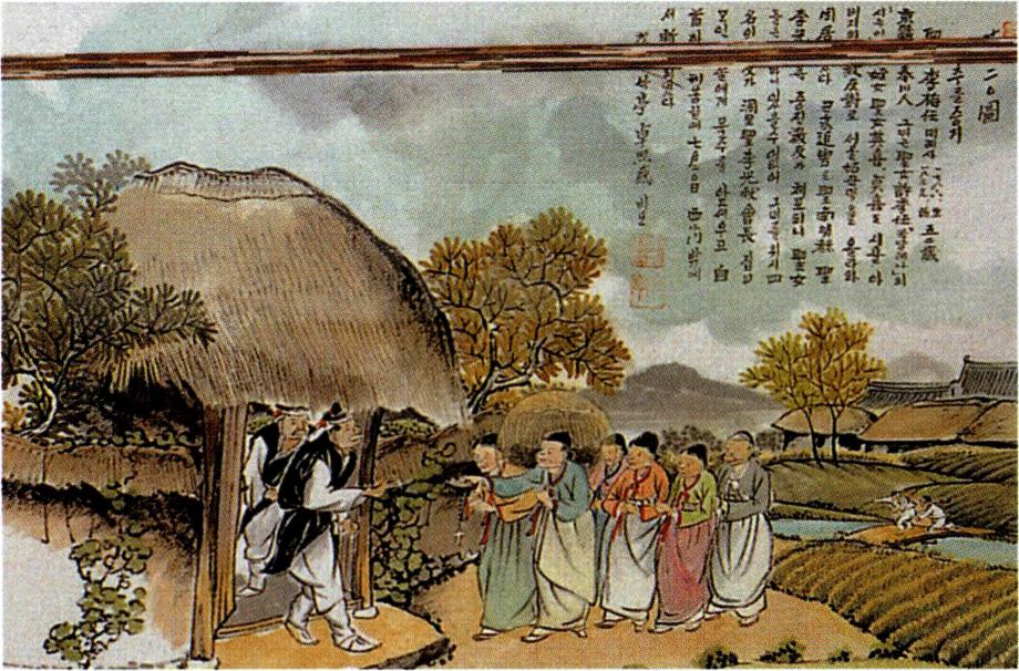 묵주를 보이며 자수한 성녀 이매임 데레사(탁희성 작).