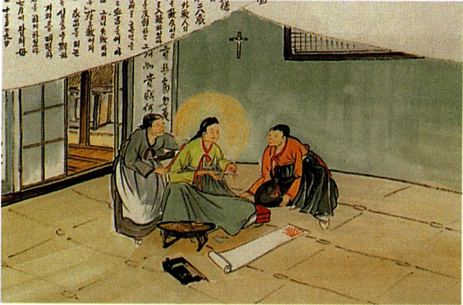 동정을 지키며 산 성녀 이영덕 막달레나(탁회성 작).