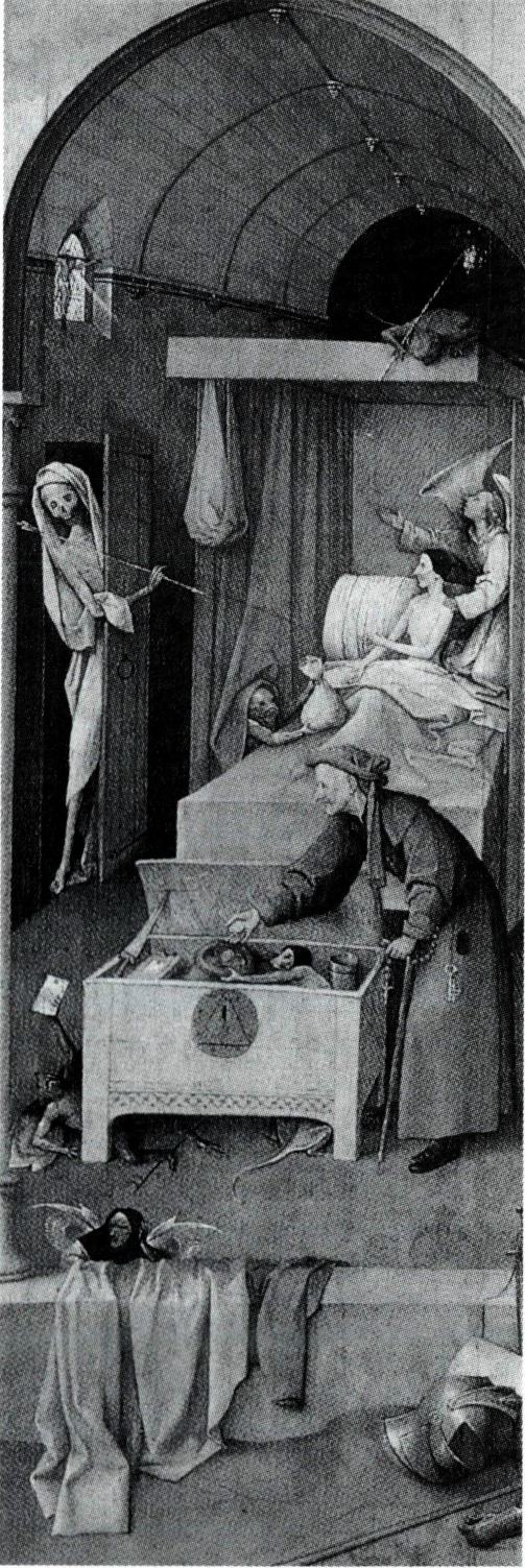 재물은 자신만을 위해서 소유해서는 안 된다(<수전노의 죽음> 히에로니무스 보스 작).