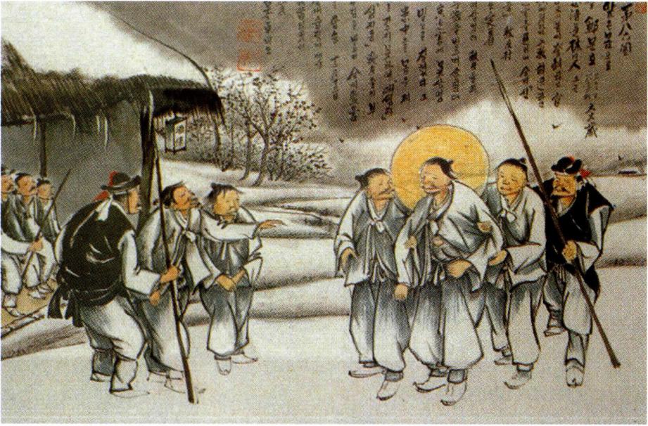 자신의 순교를 기뻐하는 정문호 바르톨로메오(탁희성 작).