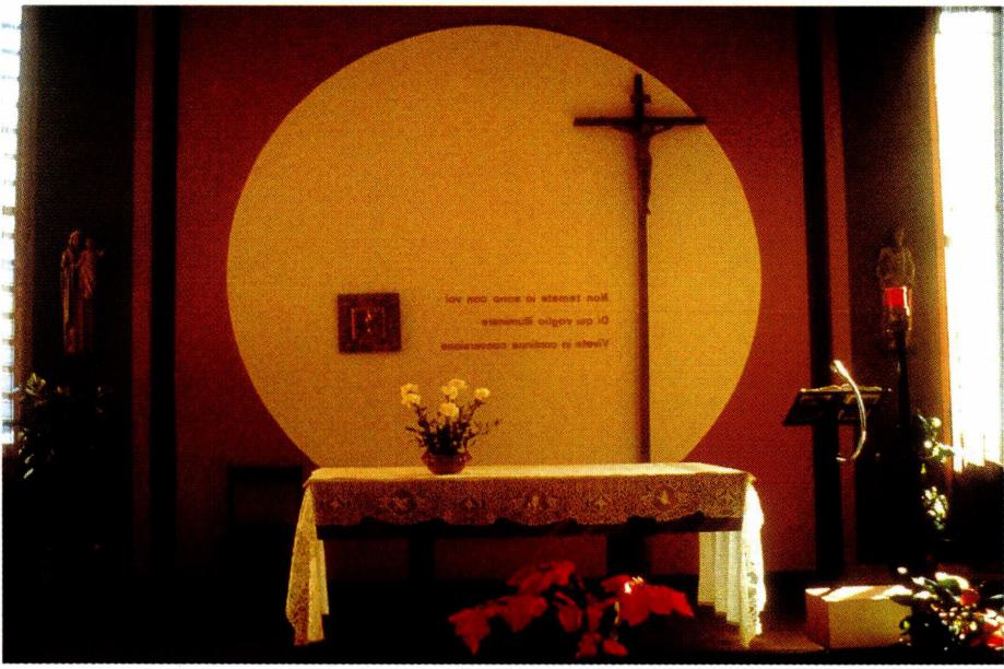 제대포가 덮여진 제대.