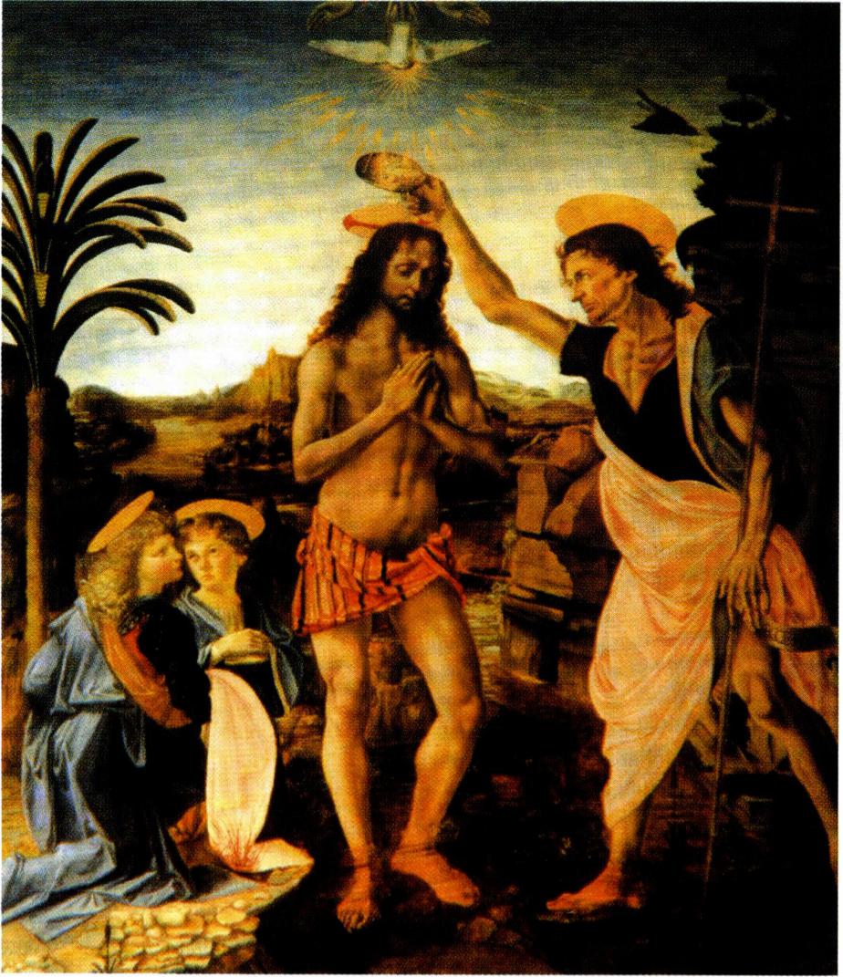 세례를 받는 예수.