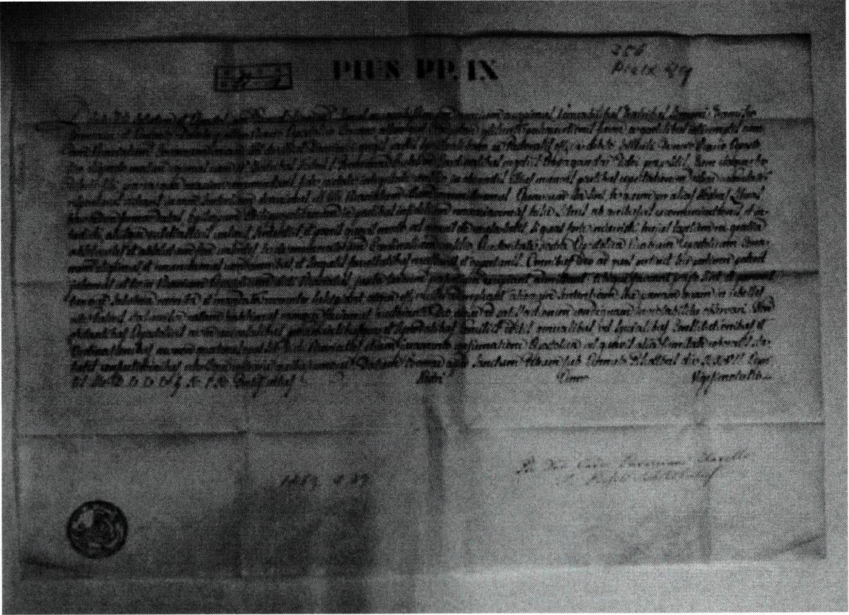 뮈텔 신부를 조선교구 제8대 교구장으로 임명한다는 소칙서.