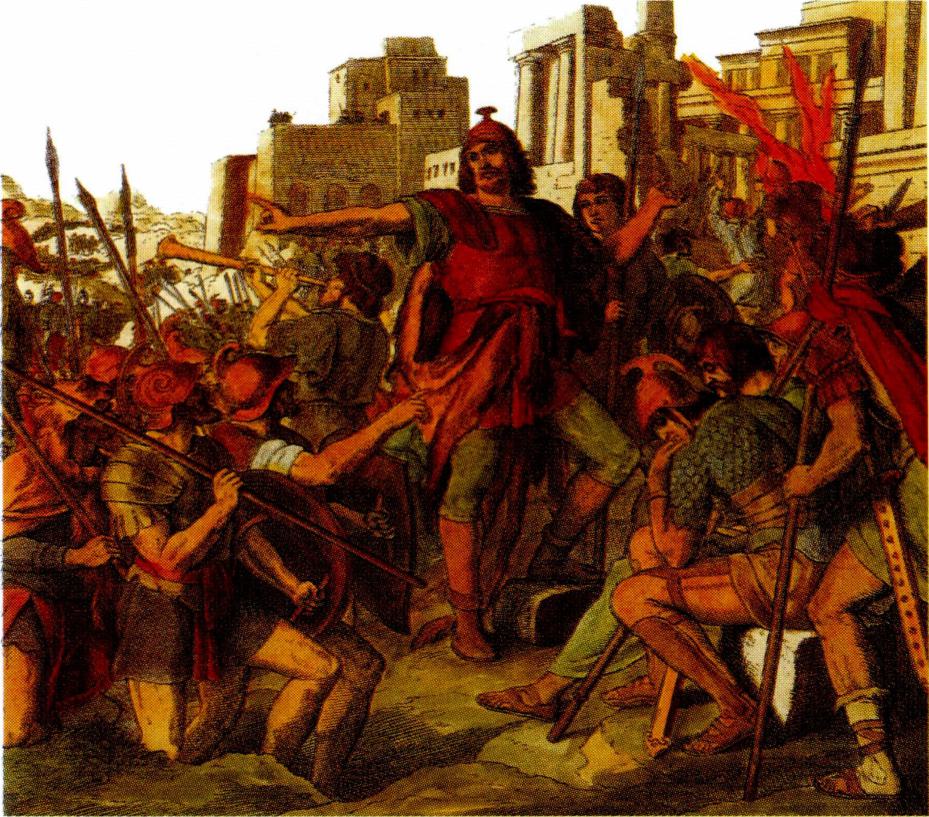 예루살렘의 헬레니즘화를 막기 위해 마카베오가 독립 전쟁에 참가한 하시딤.